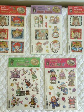 Lot of 5 2001 Vtg PAPER PIZAZZ Stickers_Janie Dawson_Annie Lang, Ruth Ninneman